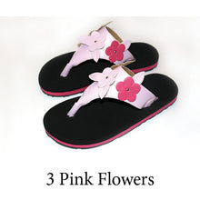 Swicharoos 3 Pink Flowers uppers with black soles