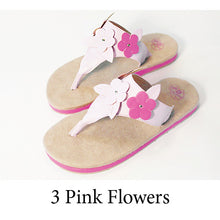 Swicharoos 3 Pink Flowers Uppers with tan soles