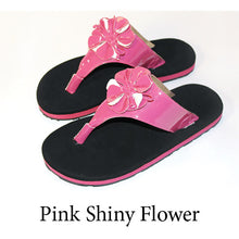 Swicharoos Pink Shiny Flower Uppers with black soles
