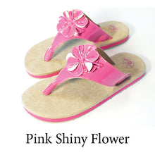 Swicharoos Pink Shiny Flower Uppers  with Tan Soles