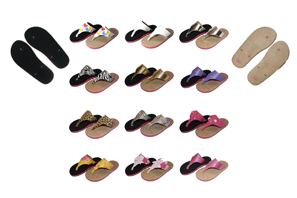Swicharoos Complete Set with 12 Fashionable Uppers and a set of both Black and Tan Soles